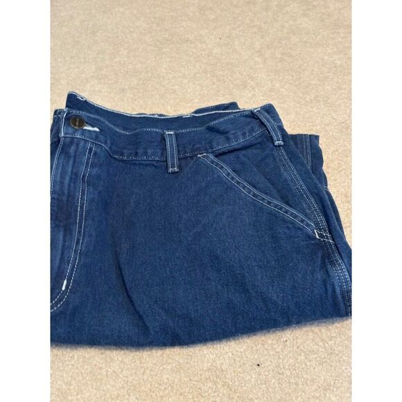 Carhartt Original Dungaree Fit Jeans Mens 42x32 Blue Denim 100% Cotton Relaxed W - Picture 8 of 8